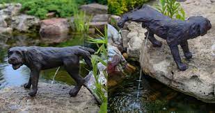 This naughty garden gnome looks like a traditional gnome. A Backyard Isn T Complete Without A Naughty Peeing Dog Water Fountain Statue