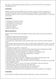 Professional Juvenile Correctional Officer Templates To Showcase Your Talent Myperfectresume