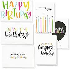 Say happy birthday with birthday cards personalized by you. Amazon Com 48 Happy Birthday Cards Assortment With Envelopes 6 Colorful Handwritten Designs Blank Inside Bulk Box Set 4 X 6 For All Ages Gender Office Employees Office Products