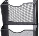 EasyPAG 3-Tier Metal Mesh Wall Mount Magazine Holder - A4 File Organizer &  Literature Rack For Desk Or Wall