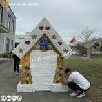 LED Outdoor Holiday Decoration 3D Candy House Motif Light ...