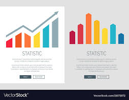 Statistic Charts On Promo Internet Banners Set