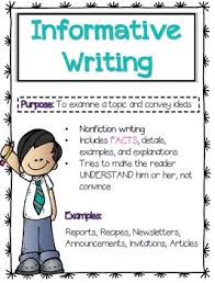 informative writing anchor chart informational writing