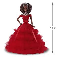 Amazon Com Hallmark Keepsake Christmas Ornament 2018 Year Dated African American Holiday Barbie Holiday Barbie Dolls African American Fashion Holiday Barbie