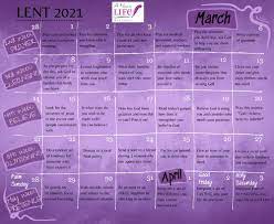 Pretty 2021 calendar free printable template. Lenten Calendar 2021 A Nun S Life Ministry