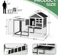 Amazon.com: HOBBYZOO Conejera de madera, jaula de conejillo ...