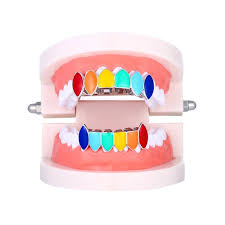Jae gets the right mix. Hiphop Gold Tekashi 69 Rainbow Teeth Grillz Top Bottom Colorful Grills Dental Halloween Vampire Teeth Grill Set Buy Teeth Grillz Halloween Vampire Teeth Men Hiphop Jewelry Product On Alibaba Com