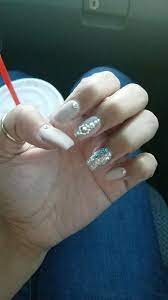 Tan Rose Gold Diamonds Nails Tan Nail Designs Rose Gold Nails Acrylic Tan Nails