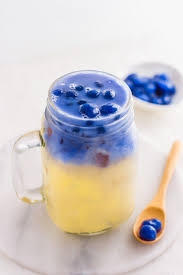Mango Jasmine And Butterfly Pea Pearl Bubble Tea Sift Simmer Recipe Bubble Tea Bubble Tea Recipe Butterfly Pea Tea