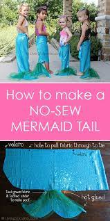 How To Make No Sew Mermaid Tails Mermaid Party Craft Mermaid Parties Halloween Party Craft Mermaid Birthday