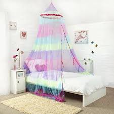 25 Princess Bed Canopy Stunning Rainbow Childrens Bed Canopy Quick And Easy To Hang Girlsbedroom Childrens Bed Canopy Girls Bed Canopy Princess Canopy Bed