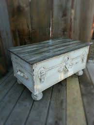 Outstanding Repurpose Of An Old Trunk To Coffee Table Old Trunk Redo Painted Furniture Trunk Redo