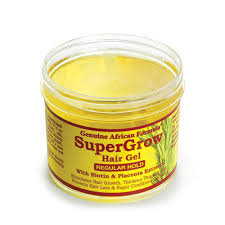 Helps prevent breakage detangle naturally. Supergrow Hair Gel Regular Hold 4 Oz Hair Care African Beauty Products Africa Imports Hair Gel Natural Hair Styles Biotin Hair