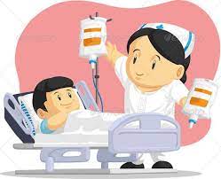 Nurse Helping Child Patient Nurse Cartoon Nurse Drawing Hospital Cartoon