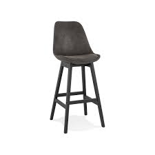 Vintage shop stool diy, how to your home decor refurbished repurposed trash i. Vintage Bar Stool In Microfiber Black Metal Feet Lily Dark Grey Amp Story 6695