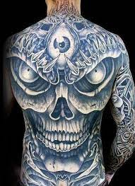 40 Skull Back Tattoo Designs For Men Masculine Ink Ideas Skull Tattoo Tattoo Designs Men Back Tattoo