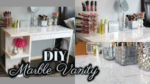 Diy Marble Vanity Desk Youtube