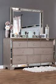 Furniture Of America Loraine Champagne Dresser And Mirror Mirrored Bedroom Furniture Dresser Decor Bedroom Home Decor