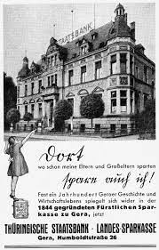 gera reklame thuringische staatsbank gera travel landmarks