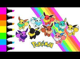 89 pokemon printable coloring pages for kids. Pokemon Coloring Baby Evolution Eevee Colouring Book Pages Youtube