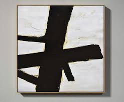 Check spelling or type a new query. Large Contemporary Art Acrylic Painting Handmade Minimal Art Palette Knife Canvas Painting Black White Beige Hand