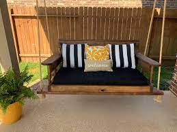 The swing set on a covered outdoor porch in atlanta 17. Custom Sunbrella Daybed Cover Outdoor Fabric Mattress Cover Outdoor Cushion Cover Crib Twin Xl Full Queen King Swing Bed Porch Swing Bed Swing Outdoor Mattress