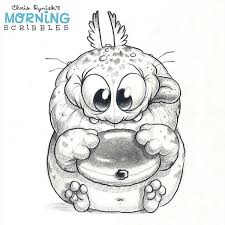 Hooray For Paczki Day If You Don T Know They Re Basically Giant Polish Jelly Donuts That Are Sold O Monster Tekening Schattige Tekeningen Strijkparels Disney