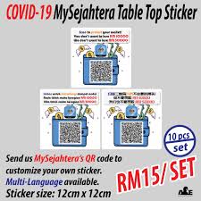 Salam sejahtera saya ucapkan kepada mereka yang bukan beragama islam. Covid 19 My Sejahtera Table Top Sticker Shopee Malaysia
