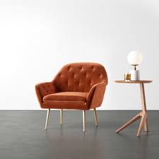 The chair cushions are made with durable nuvella solution dyed polyester fabric. Modern Contemporary Burnt Orange Accent Chairs Allmodern