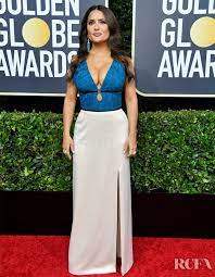 Salma attended the 2020 oscars in a gorgeous white dress. Salma Hayek In Gucci 2020 Golden Globe Awards