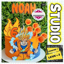 Arquivo Corte Topo de Bolo Dragon Ball Goku Super Sayajin | Elo7