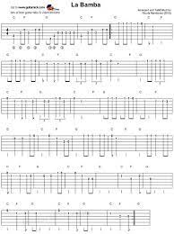 La Bamba Easy Guitar Tablature Easy Guitar Guitar Lessons Guitar Lessons For Beginners