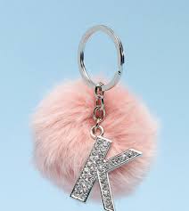 Orange you glad for quizzes? Skinnydip Exclusive Alphabet Pom Keychain Letter K Multi Stylish Alphabets Girly Jewelry Fancy Letters