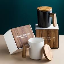 Customized Wooden Handle Ceramic Coffee Mug View Coffee Mug Hodeang Product Details From Yiwu Hodeang E Commerce Co Ltd On Alibaba Com Ceramic Cups Ceramic Coffee Cups Cup Gift Set