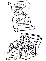 Keep your kids busy doing something fun and creative by printing out free coloring pages. Treasure Map And Chest Colouring Image