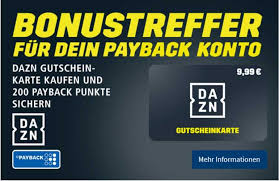 Alle gültigen dazn gutscheine auf einen klick ♥ täglich aktualisiert und geprüft ✓ jetzt rabatt sichern und sparen! Dazn 200 Payback Punkte Fur 9 99 Gutscheinkarte Bei Real 1 Monat Fur Neukunden Gratis