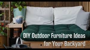 Tuck away the 20 lbs. 8 Diy Outdoor Furniture Ideas For Your Backyard Youtube