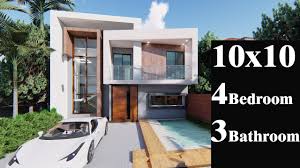 Maybe you would like to learn more about one of these? Modern House Design 10x10 4 Bedroom 3bathroom With Swimming Pool 2 Storey House G 1 Design Youtube