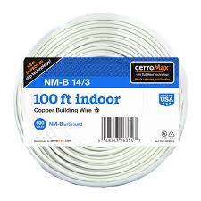 It is listed as 14/3 and the manufacturer has seen fit to include an. Cerrowire 100 Ft 14 3 White Solid Cerromax Slipwire Cu Nm B Wire 147 1403cr 2 The Home Depot
