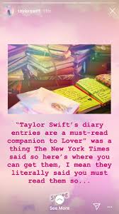 Taylor Swift S Diary Entries Are A Must Read Companion To Lover Was A Thing The New York Times Said So Here S Where You Can Taylor Swift Diary Entry S Diary Some big loser stood around and threw barrels at me! pinterest