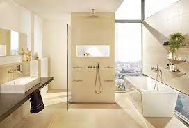 Pin By Kathy Butze On Bad Beige Bathroom Tile Bathroom Wall And Floor Tiles