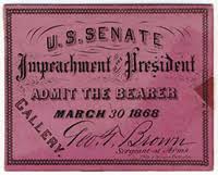 Johnson's impeachment trial started on march 4, 1868, and continued for approximately 11 weeks. U S Senate President Andrew Johnson S Impeachment Trial 1868