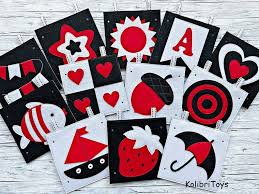 Black White And Red Images For Babies Black White Red Quiet Book For Newborns New Baby Gift High Etsy In 2020 Montessori Baby Toys New Baby Products Newborn Schedule