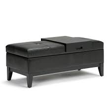 We did not find results for: Simpli Home Oregon 42 Inch Wide Transitional Rectangle Lift Top Storage Ottoman Bench With Removable Tray In Upholstered Midnight Black Tufted Faux Leather Footrest Stool Coffee Table For The Living Room Transitional