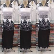 #fourtwnty #hitamputih #lelaku i do. Baju Kurung Bordiran Hitam Putih Shopee Indonesia