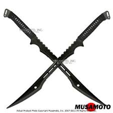 2 Pcs Black Ninja Samurai Twin Sword Katana Dual Fantasy Double Blades Hk 741 Ebay Espadas Samurai Espada Dibujo Espadas Y Dagas
