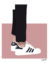  Adidas Superstar Ll Illustration By Tiipotto Gambar Sepatu Kertas Dinding
