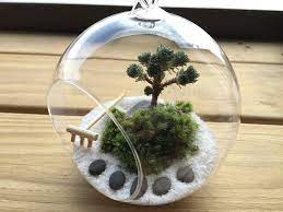 純自然 diy組日式禪庭沙盤禪枯山水玻璃球盆栽多肉植物送禮療癒小物zen potted pure nature 植栽 盆栽 pinkoi home decor pot decor