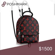 Black And Red Louis Vuitton Backpack Iso Mini Palm Springs Backpack Huuuge Iso Mini Red And Black Palm Springs Backpack Louis Vuitton Bags Backpacks Louis Vuitton Bag Spring Backpacking Bags