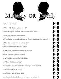Mommy Or Daddy A Fun Game We Made For Our Baby Shower Using Our Very Own Silhouettes Baby Shower Fun Baby Shower Baby Shower Winter